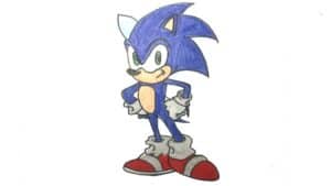 Draw a sonic for kids