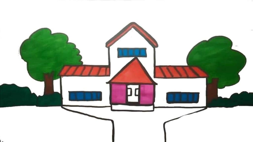 25 Easy House Drawing Ideas - How to Draw a House