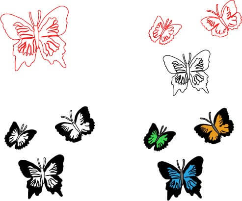 Butterflies drawing tutorials