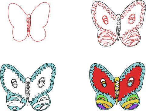 Butterfly drawing tutorials