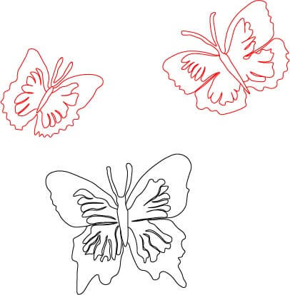 Simple Butterflies drawing tutorials