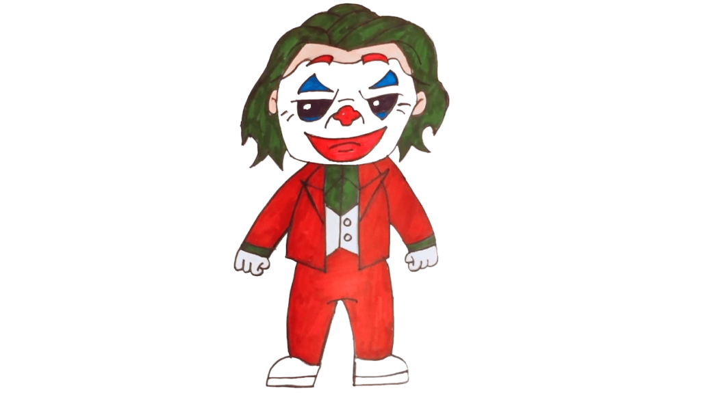 11) Put the red color in the joker body