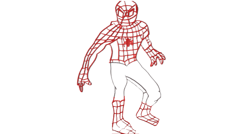 13) Step 13 Design the suite of the spider man