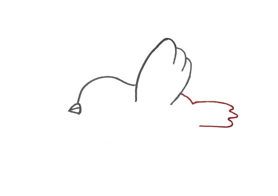3) Step 3 Draw the Beak of the third bird 