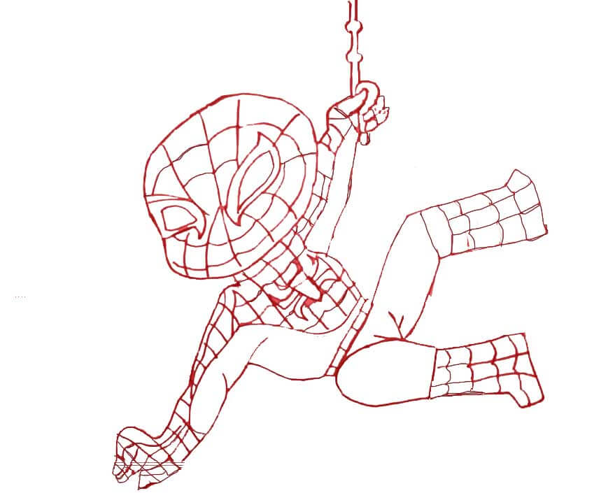 4) Step 4 Making the legs of the spider-man