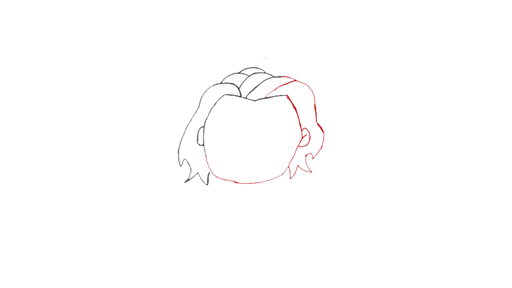 5) Step 5 Draw hair of the joker house