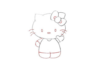 STEP 05: Draw kitty Hand