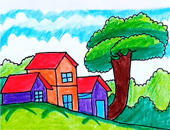 Easy Landscape Drawing For Kids Simple Landscapes To Draw Did you know if you copy easy drawings that you are on your way to becoming a competent artist? easy landscape drawing for kids