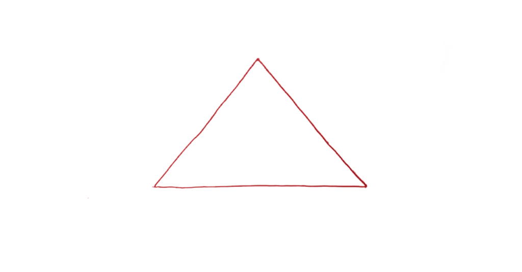 1) Step 1 Draw triangle of the house drawing