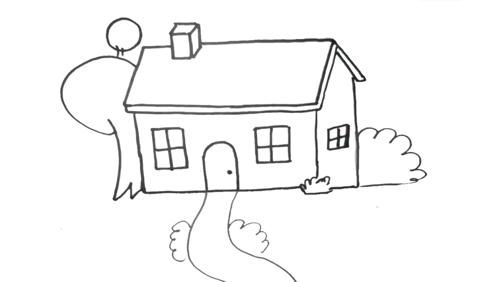 How To Drawing Of A House Easy Step By Step For Beginners