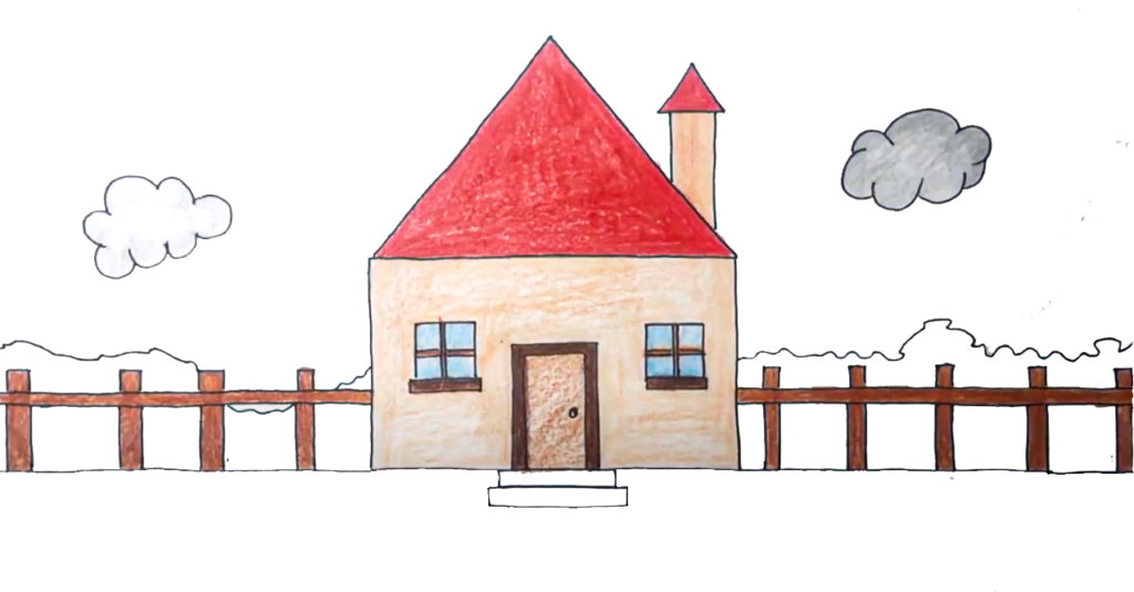 How to Draw a House - HelloArtsy