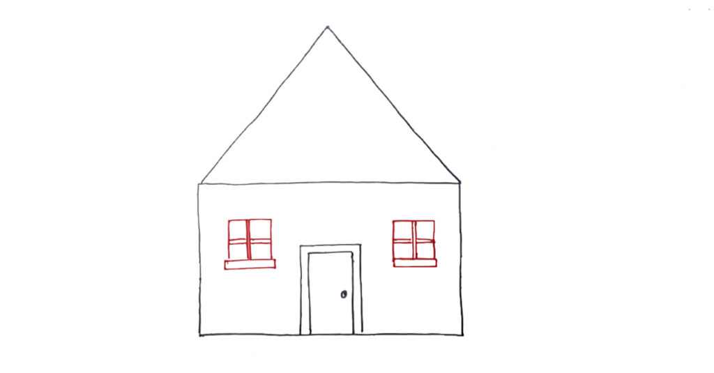 Set Of Vector Graphic Simple Sketch Of Houses Drawing (black Pen). Royalty  Free SVG, Cliparts, Vectors, and Stock Illustration. Image 102727628.