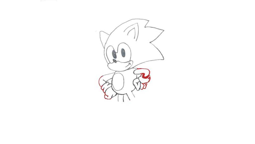 Step 6: Making the Hands of the Sonic