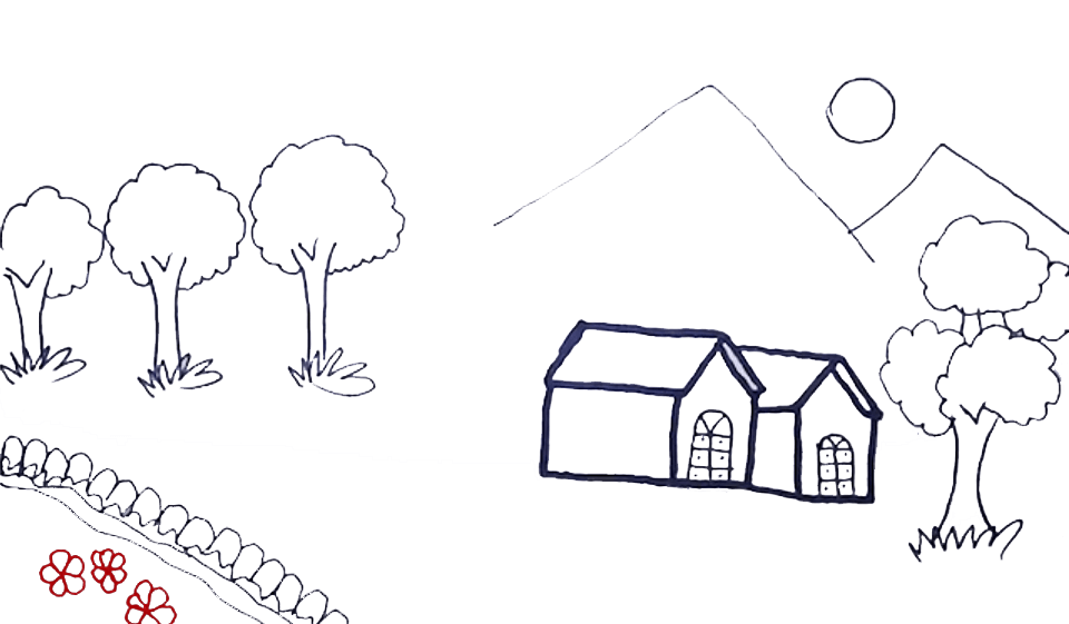 How to draw a village scenery Step by step (very easy) || Art video -  YouTube