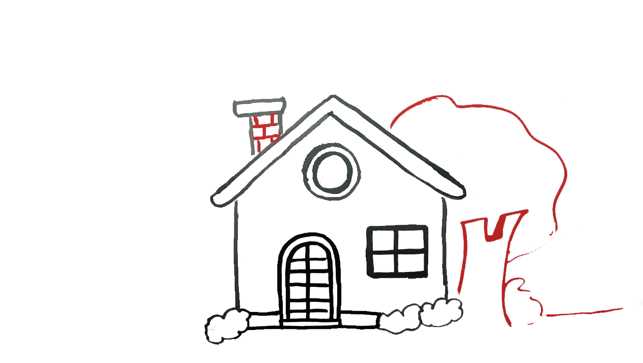 How To Draw A House For Beginners | The Soft Roots