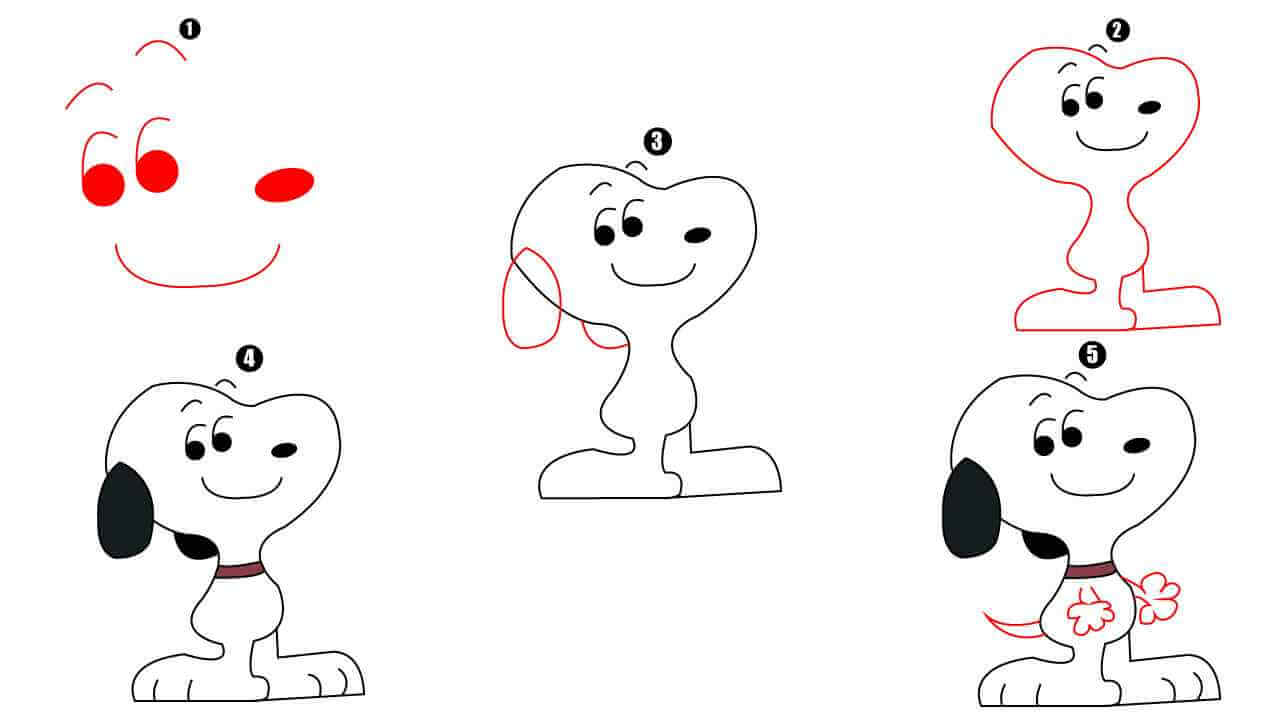 How To Draw A Snoopy Drawing - The Soft Roots