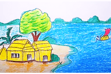 easy landscape drawings step by step for kids