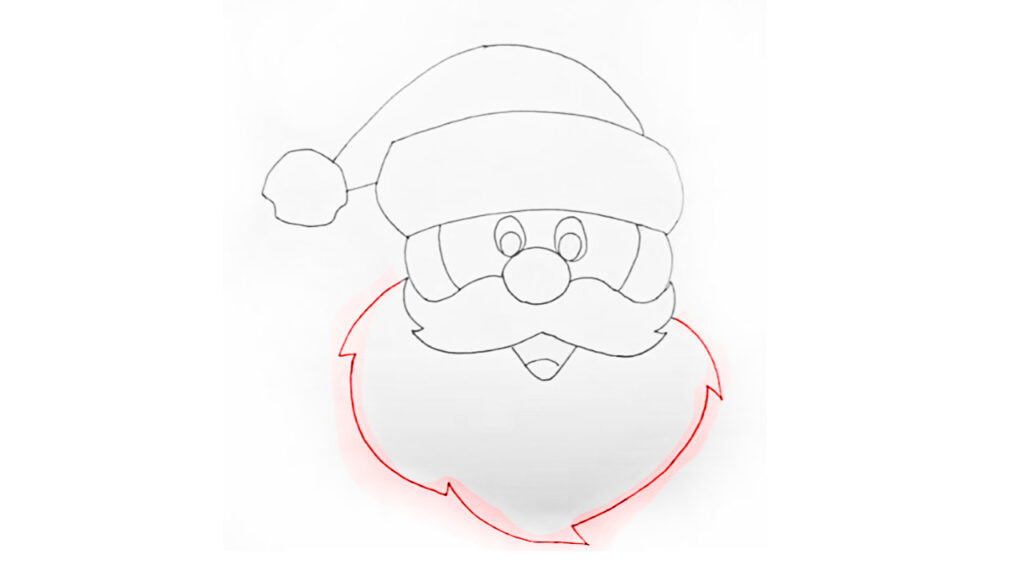 How To Draw Santa Claus Face Easy Step By Step The Soft Roots