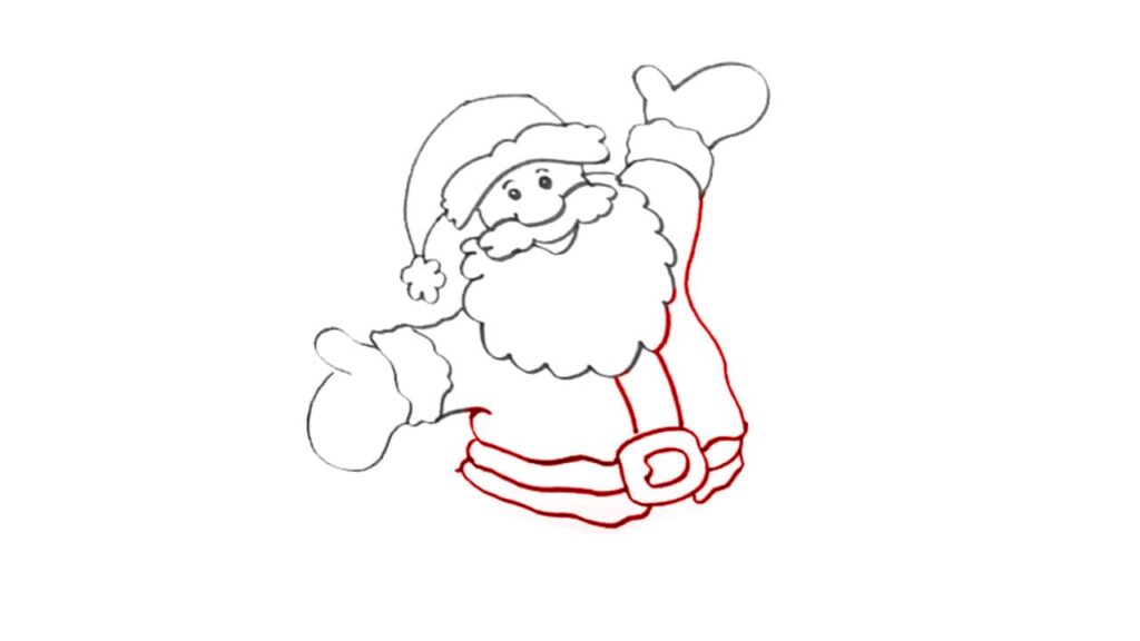 full body santa claus drawing