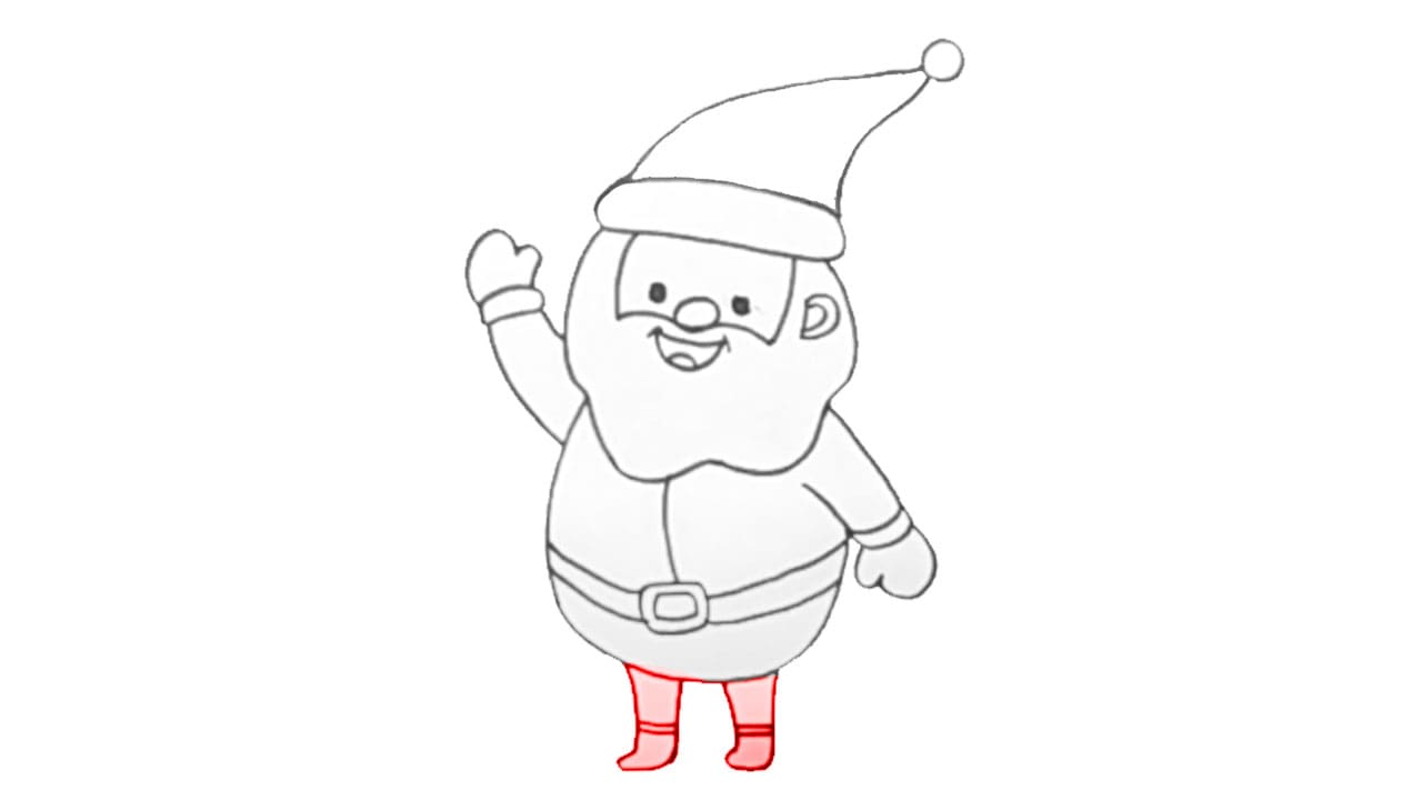 Easy Santa Claus drawing for kids - The Soft Roots