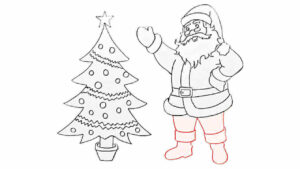 How draw Santa Claus