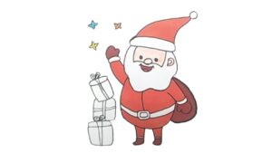 Easy Santa Claus drawing