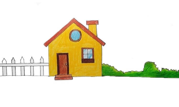 Simple watercolor house Drawing by Maryna Kulchytska - Fine Art America-saigonsouth.com.vn