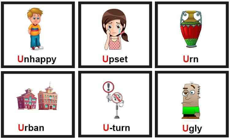 Learn Vocabulary Words That Start With U For Kids The Soft Roots