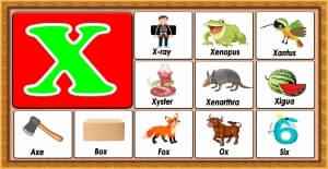 x word pictures for kids