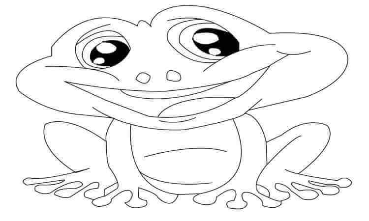 Happy frog coloring pages