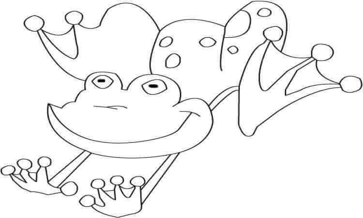 Hopping frog coloring pages