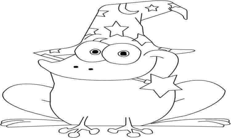 Magician frog coloring pages