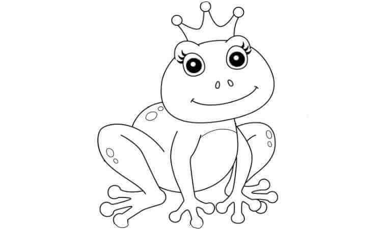 king frog coloring page