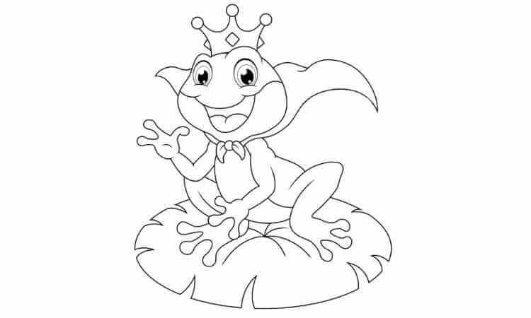 king frog coloring pages