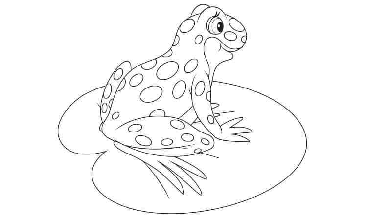 simple frog coloring pages
