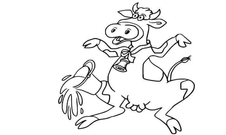 Dancing cow Coloring pages