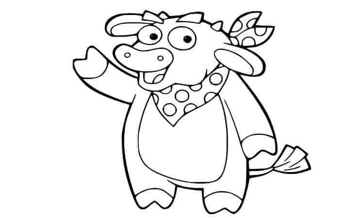 Funny cow Coloring pages