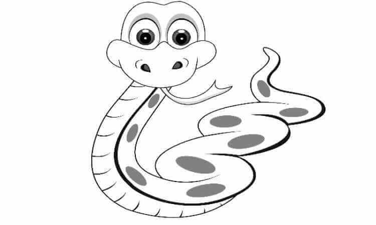 Cartoon snake coloring pages