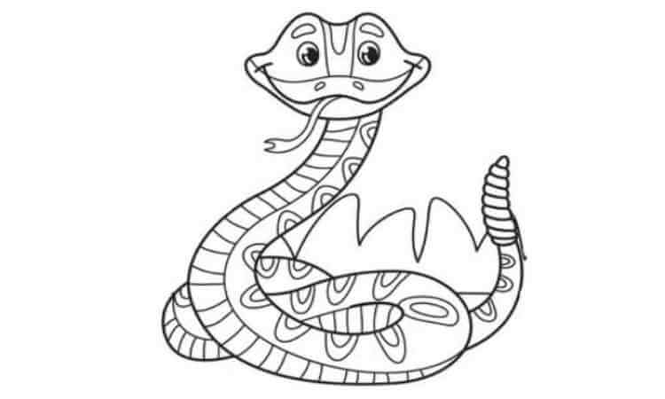 Cute rattlesnake coloring pages