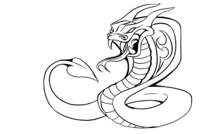 Dragon snake coloring pages