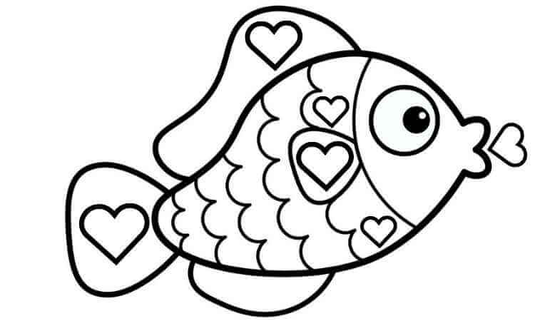 Fish Coloring Pages Awesome Goldfish Coloring Pages Background, Picture Of  A Fish To Color Background Image And Wallpaper for Free Download