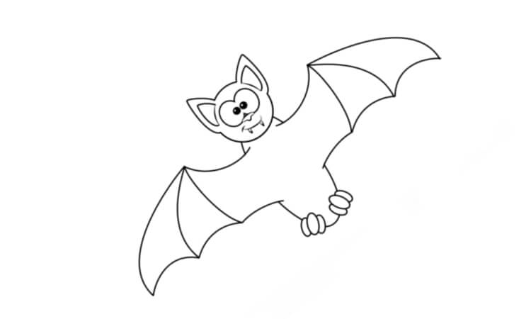 Cartoon bat coloring pages