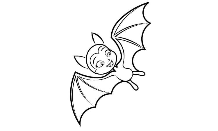 Cute Bat Coloring Pages