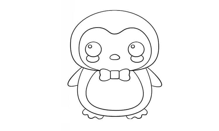 Cute printable penguin coloring pages