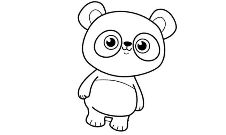 Panda is thinking coloring pages