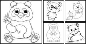 panda coloring pages