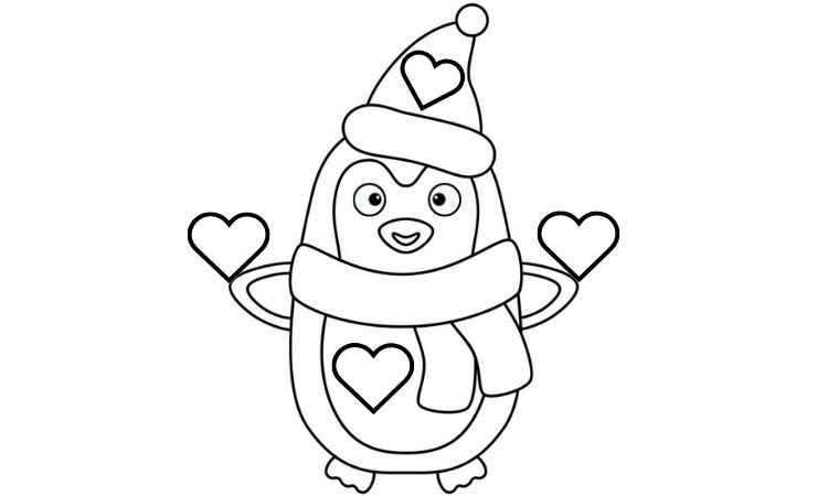 penguin coloring pages