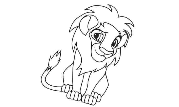 Simba lion coloring pages