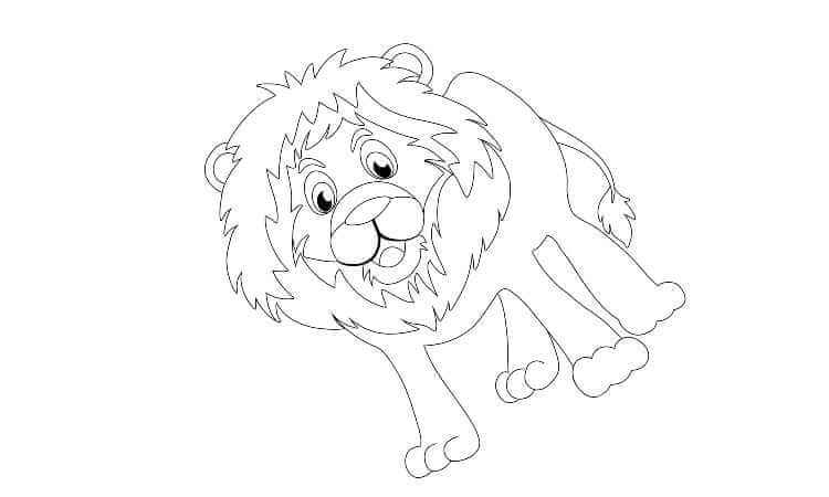 cartoon lion coloring pages