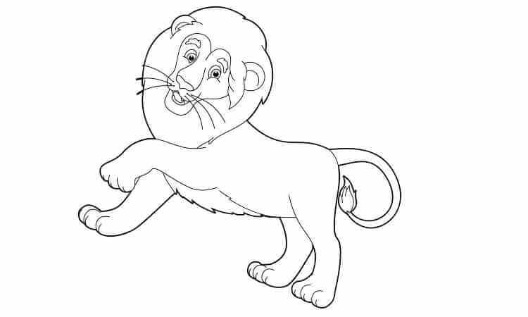 children lion coloring pages